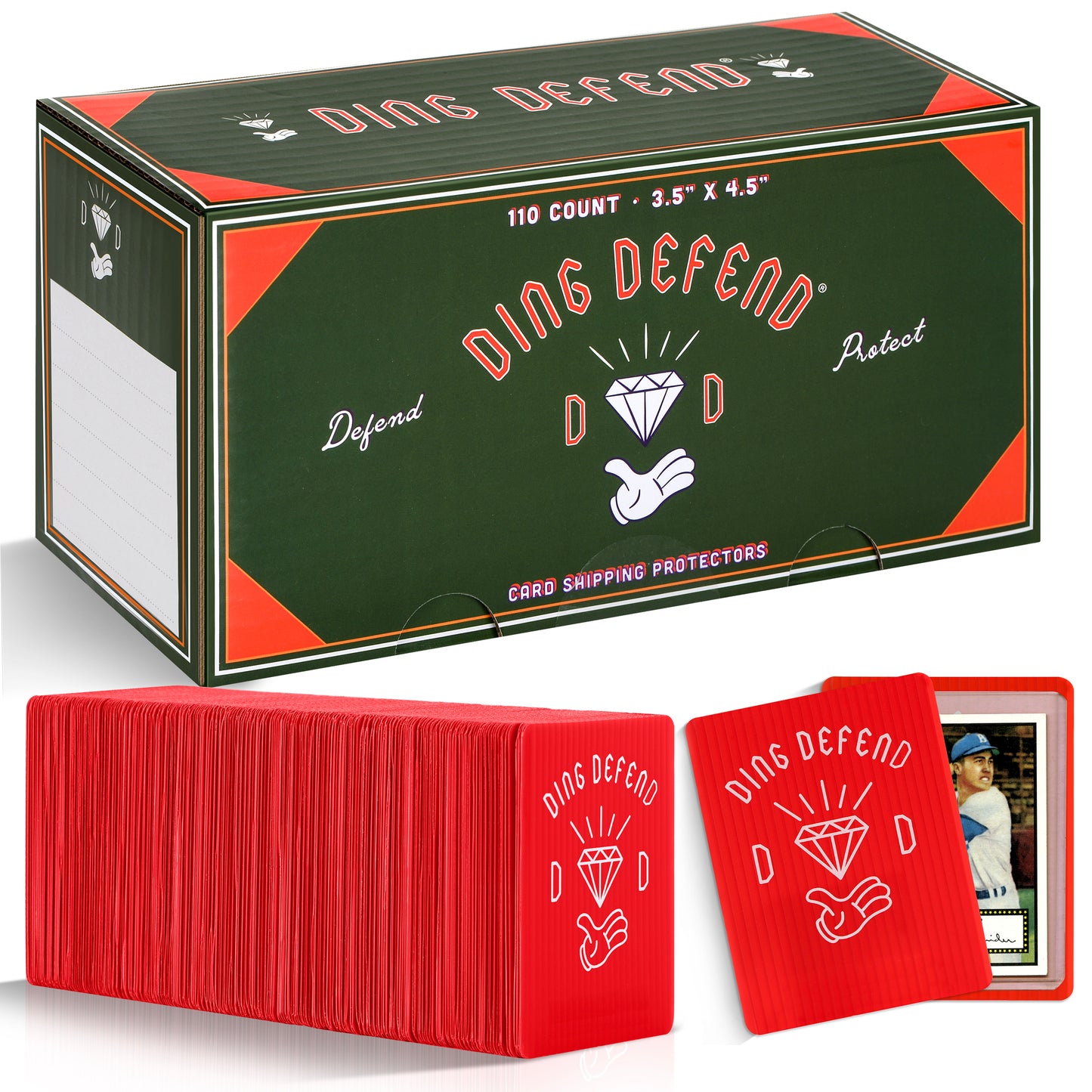 Diamond Hands Card Shipping Protectors, 3.5" x 4.5"