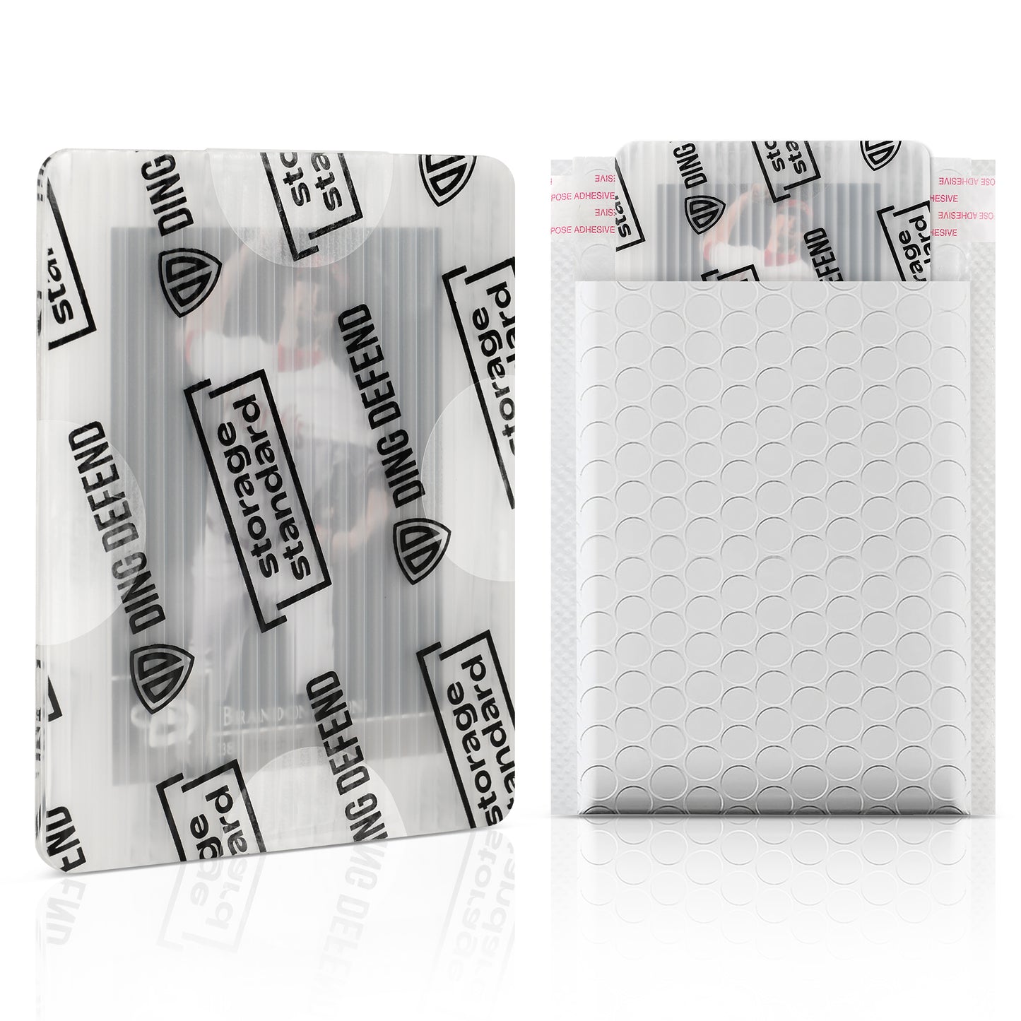 Ding Defend Card Shipping Kit: 110 x Card Protectors (3.5" x 4.5") - 55 x Bubble Mailers - 250 x Pro Tape Seals
