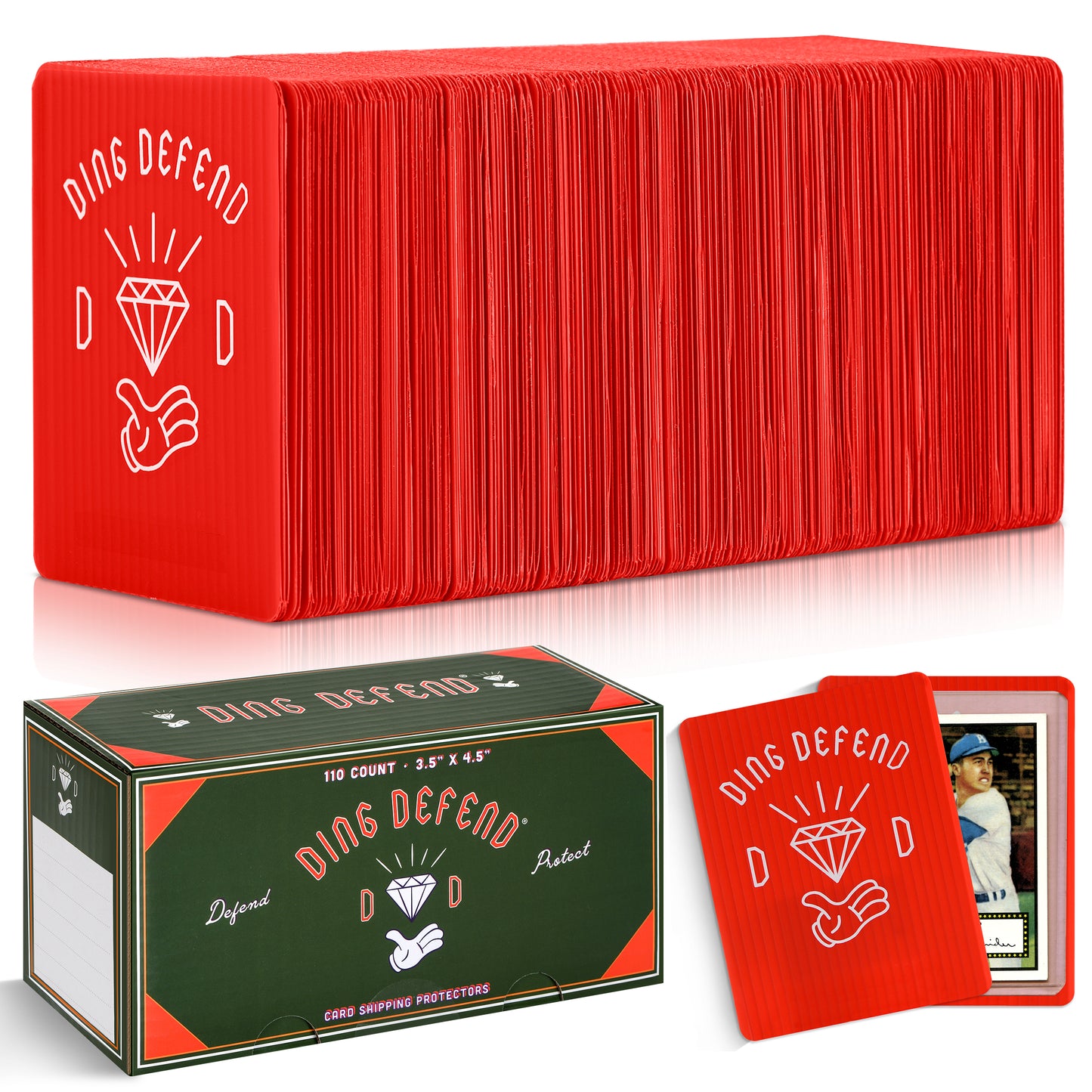 Diamond Hands Card Shipping Protectors, 3.5" x 4.5"