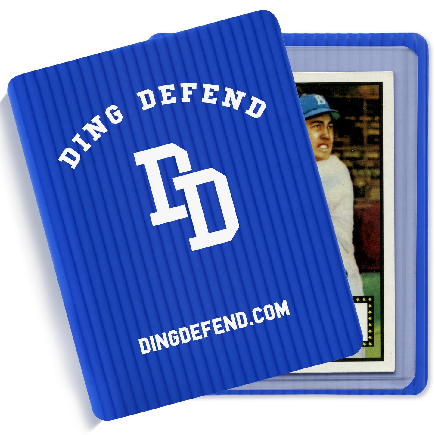 Trading Card Shipping Protectors, 3.5" x 4.5", Ding Defend Shipping Supplies, Blue Classic Baseball Design