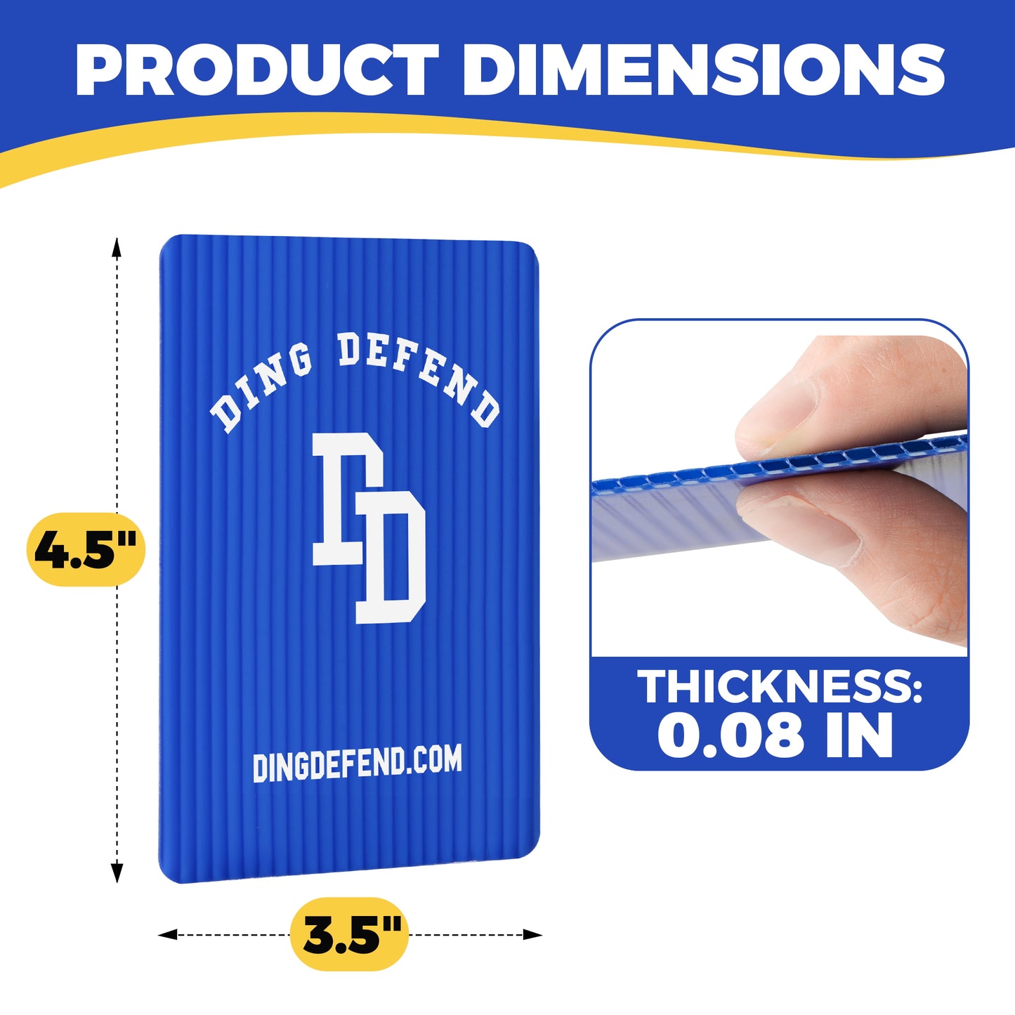 Trading Card Shipping Protectors, 3.5" x 4.5", Ding Defend Shipping Supplies, Blue Classic Baseball Design