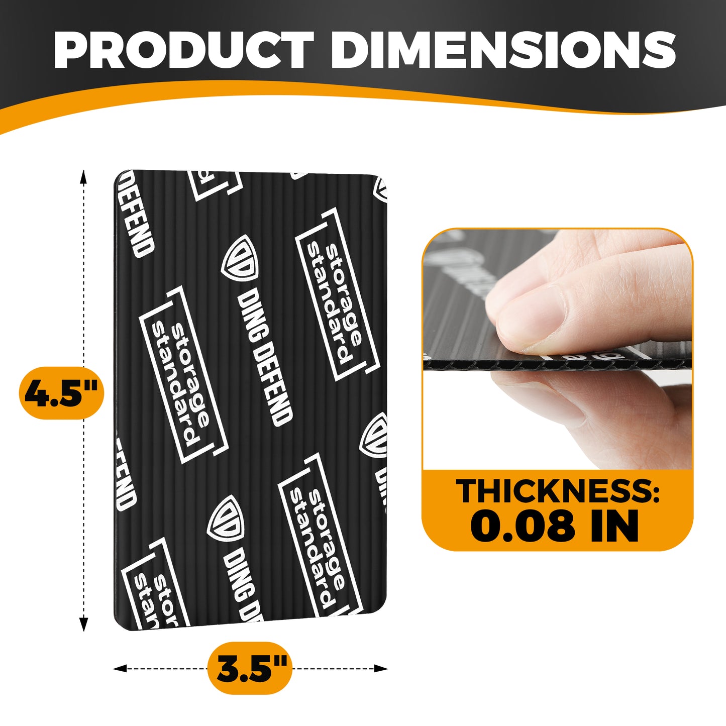 Ding Defend 110-Pack Trading Card Protector Shipping by Storage Standard - 3.5 x 4.5 Inch Black Hobby Card Shipping Supplies w/ Rounded Corners, Lightweight & Reusable for Raw Top Loaders, Semi-Rigids, Team Bags