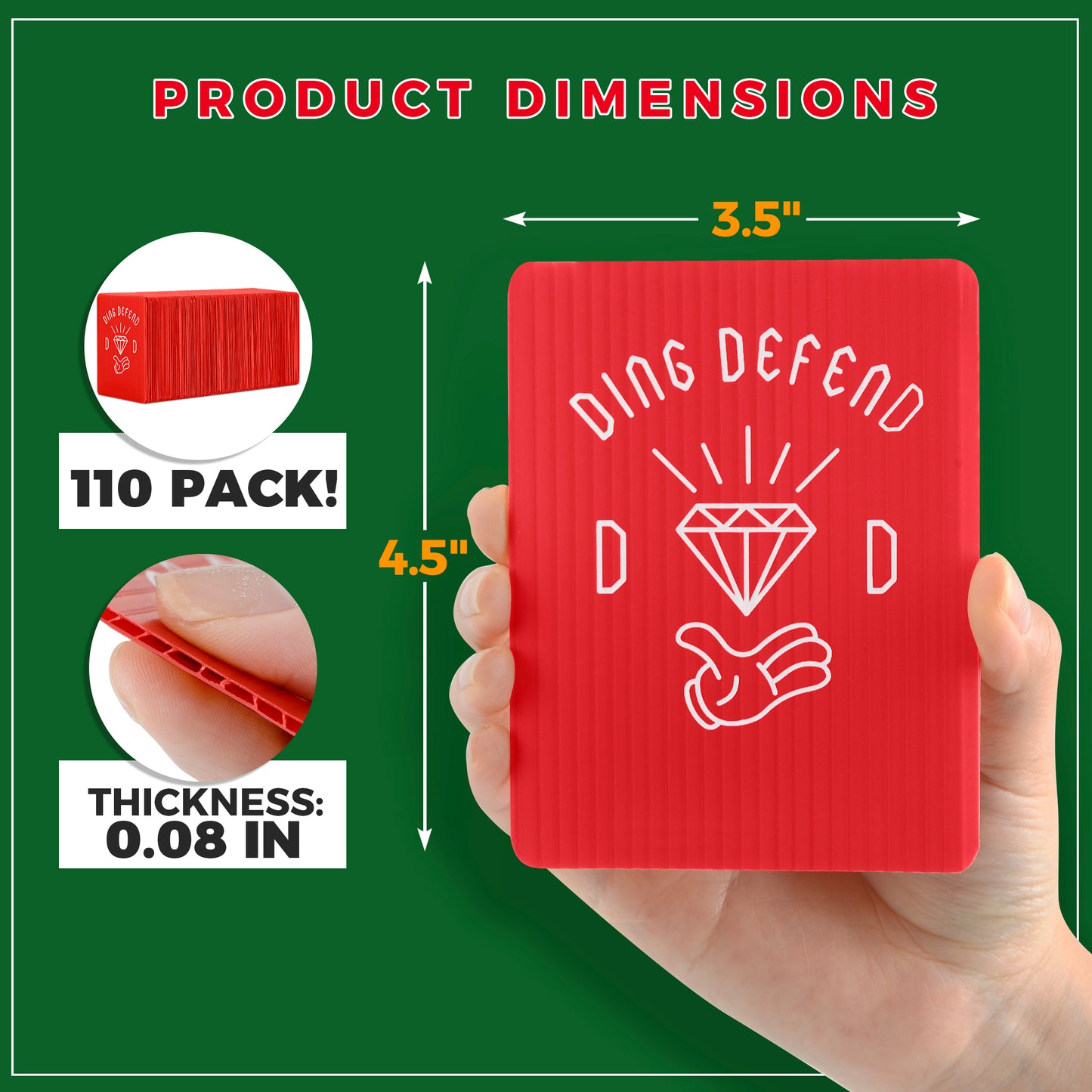 Diamond Hands Card Shipping Protectors, 3.5" x 4.5"