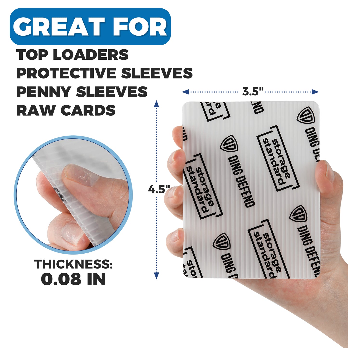 Trading Card Shipping Protectors, 3.5" x 4.5"