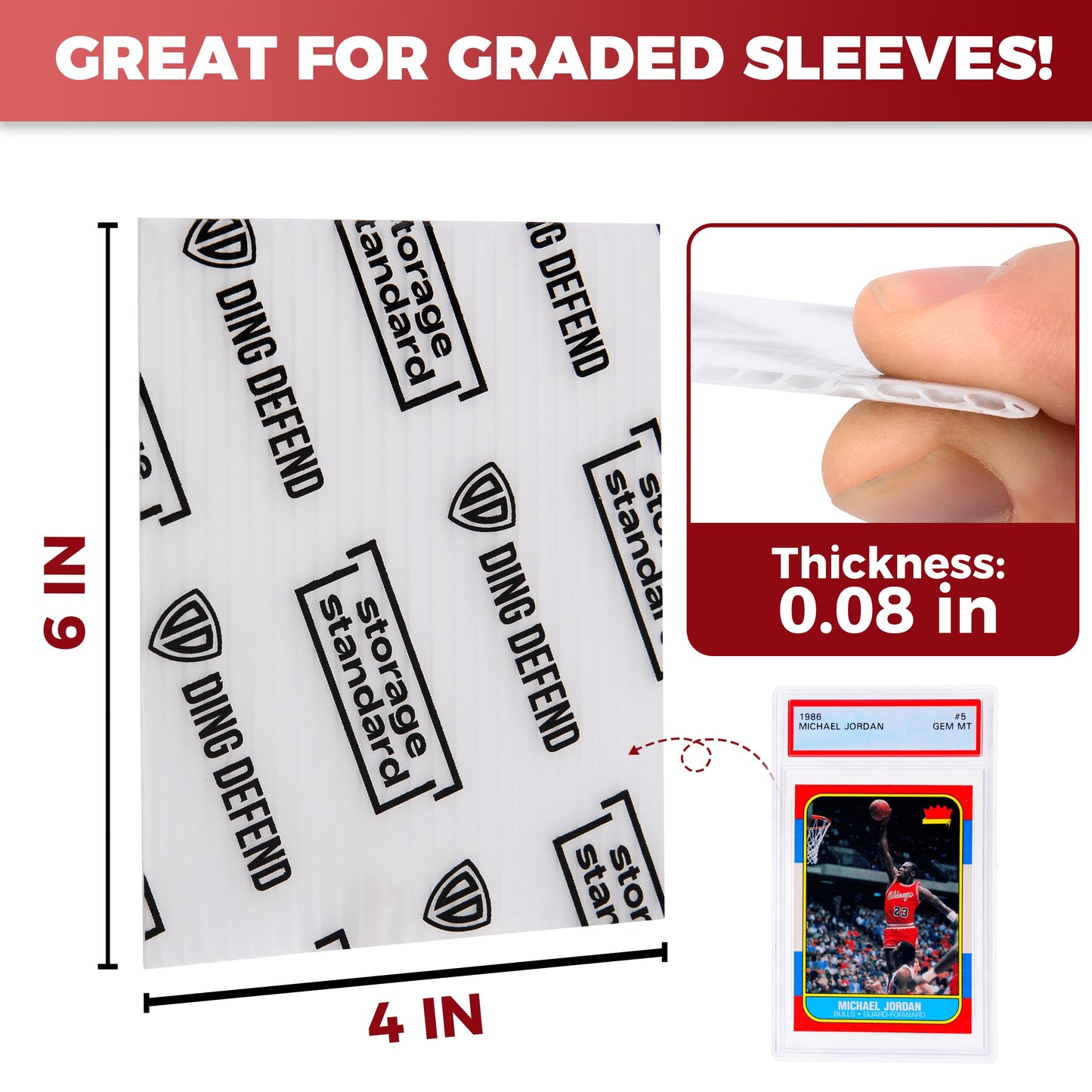 Trading Card Shipping Protectors, 4'' x 6''