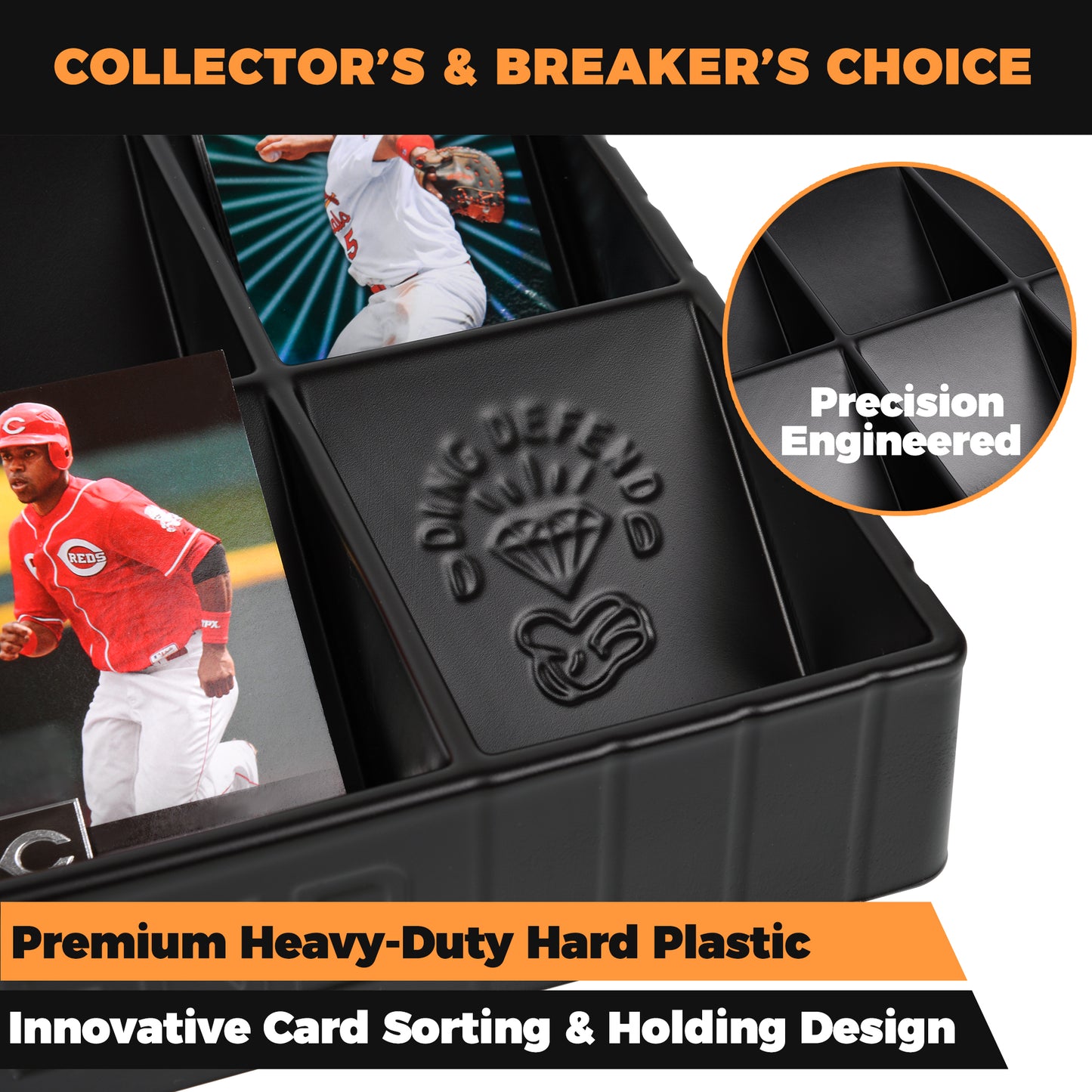 2 Pack Card Sorting Tray - Stackable Trading Card Organizer