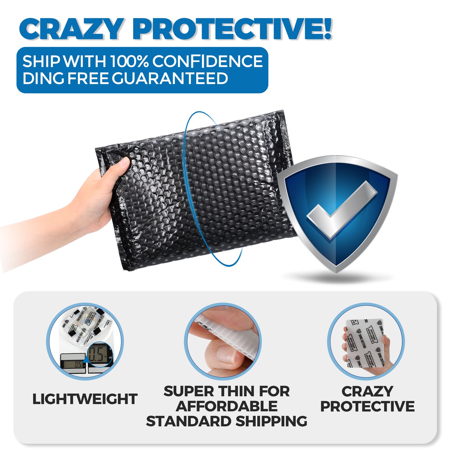 Trading Card Shipping Protectors, 3.5" x 4.5"