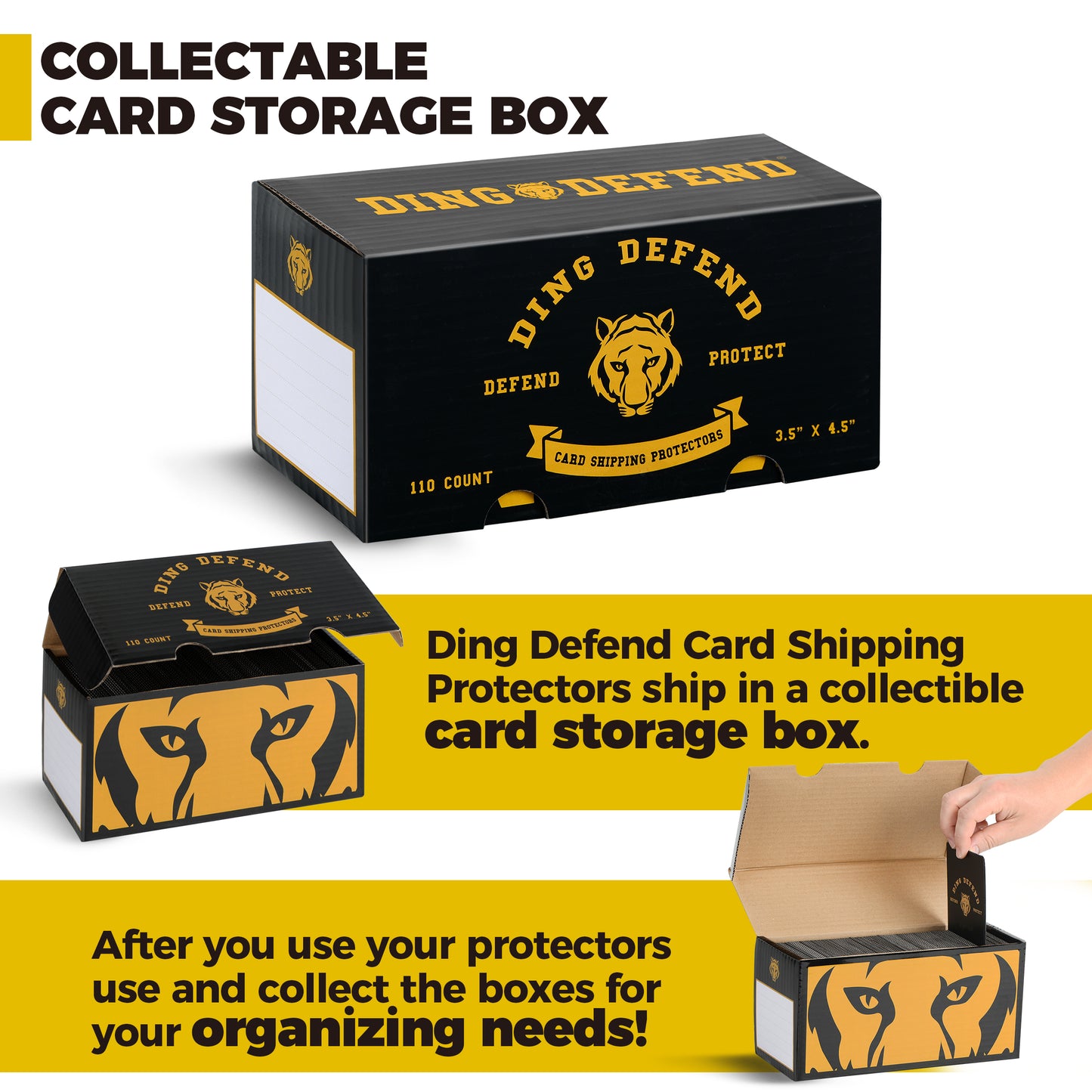 Tiger Card Shipping Protectors, 3.5" x 4.5"