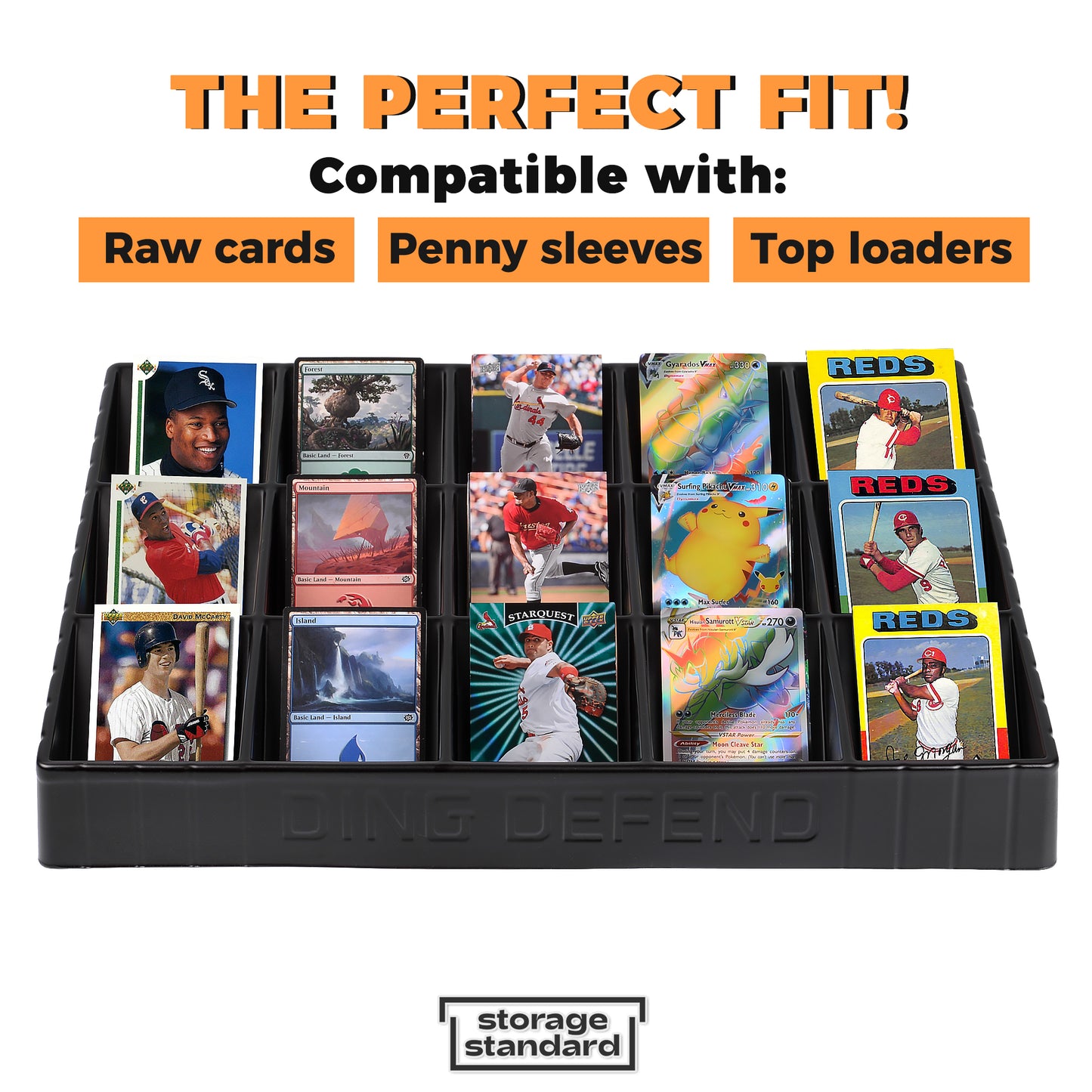 2 Pack Card Sorting Tray - Stackable Trading Card Organizer