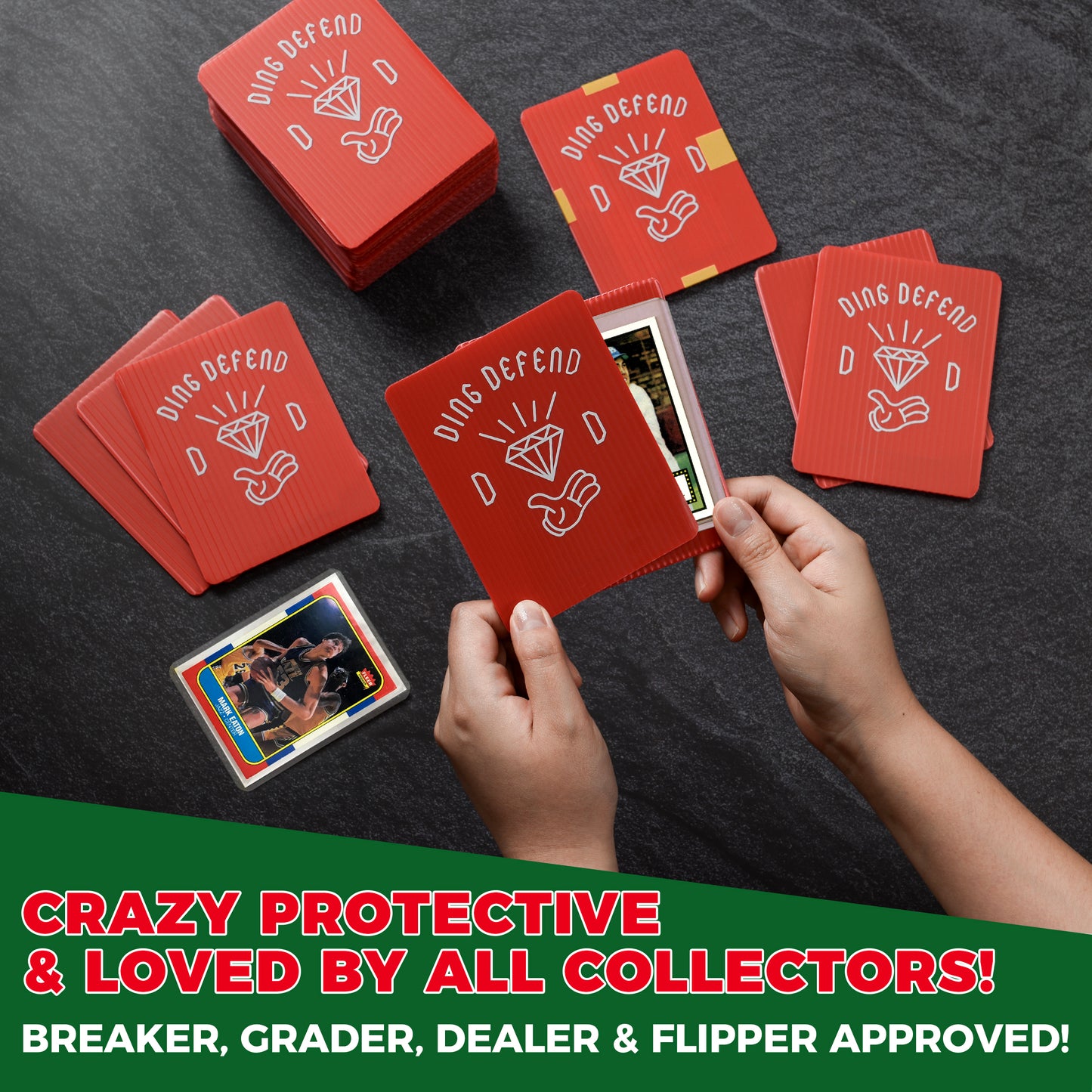 Diamond Hands Card Shipping Protectors, 3.5" x 4.5"