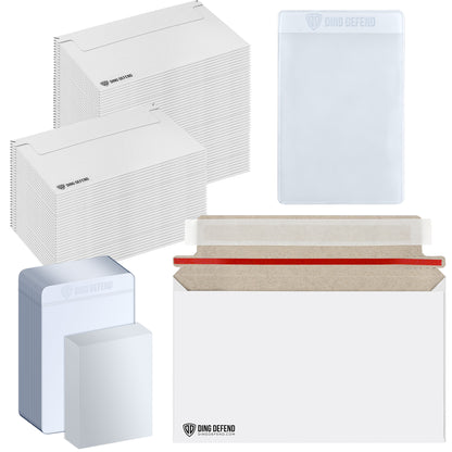 Trading Card Shipping Envelopes Kit 330 Count - 110 Pack Machinable Cards Mailers & 110 Pack Semi Rigid Holder & 110 Pack Penny Sleeves – Lightweight Shipping Solution With Easy Self Seal