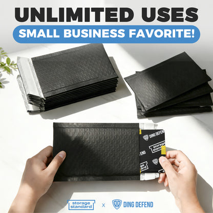 4" x 8" Bubble Mailers - Black