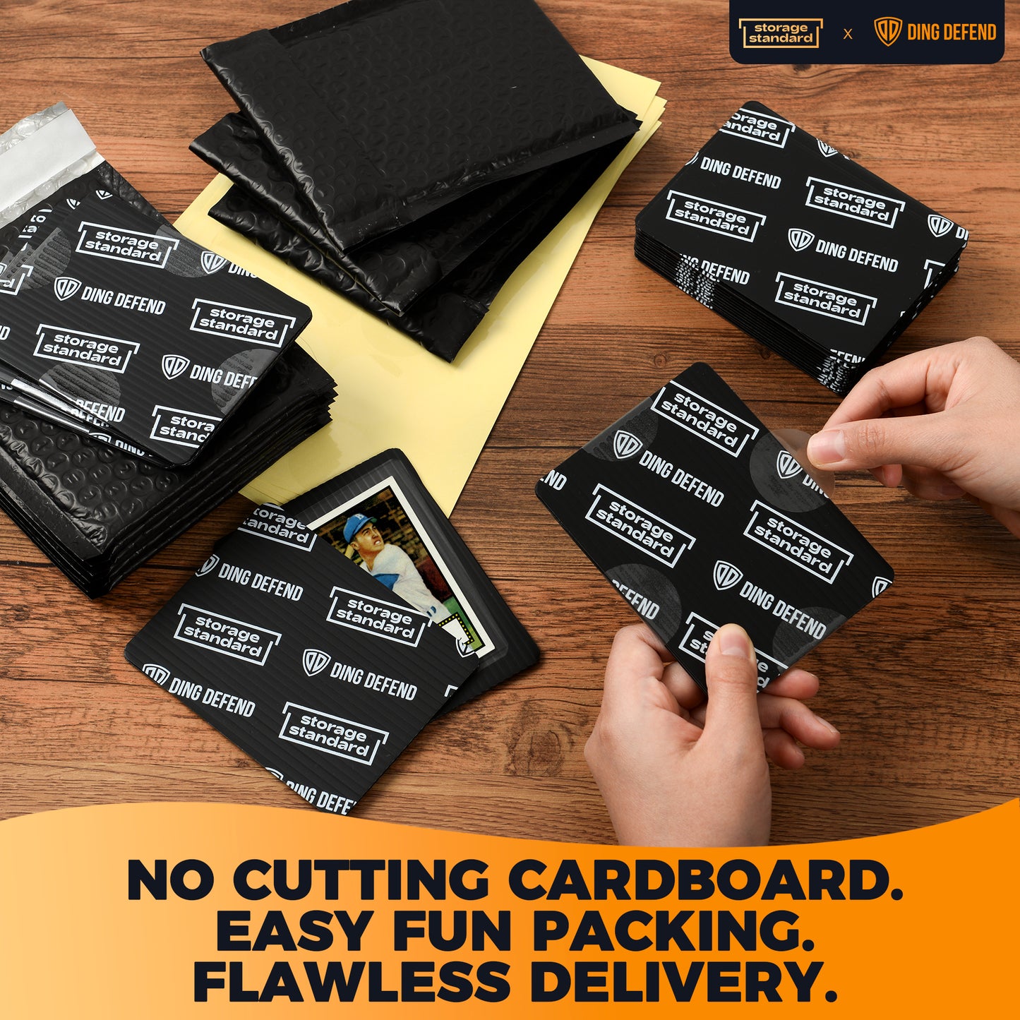 3.5’’ x 4.5" Card Shipping Complete Kits - Black