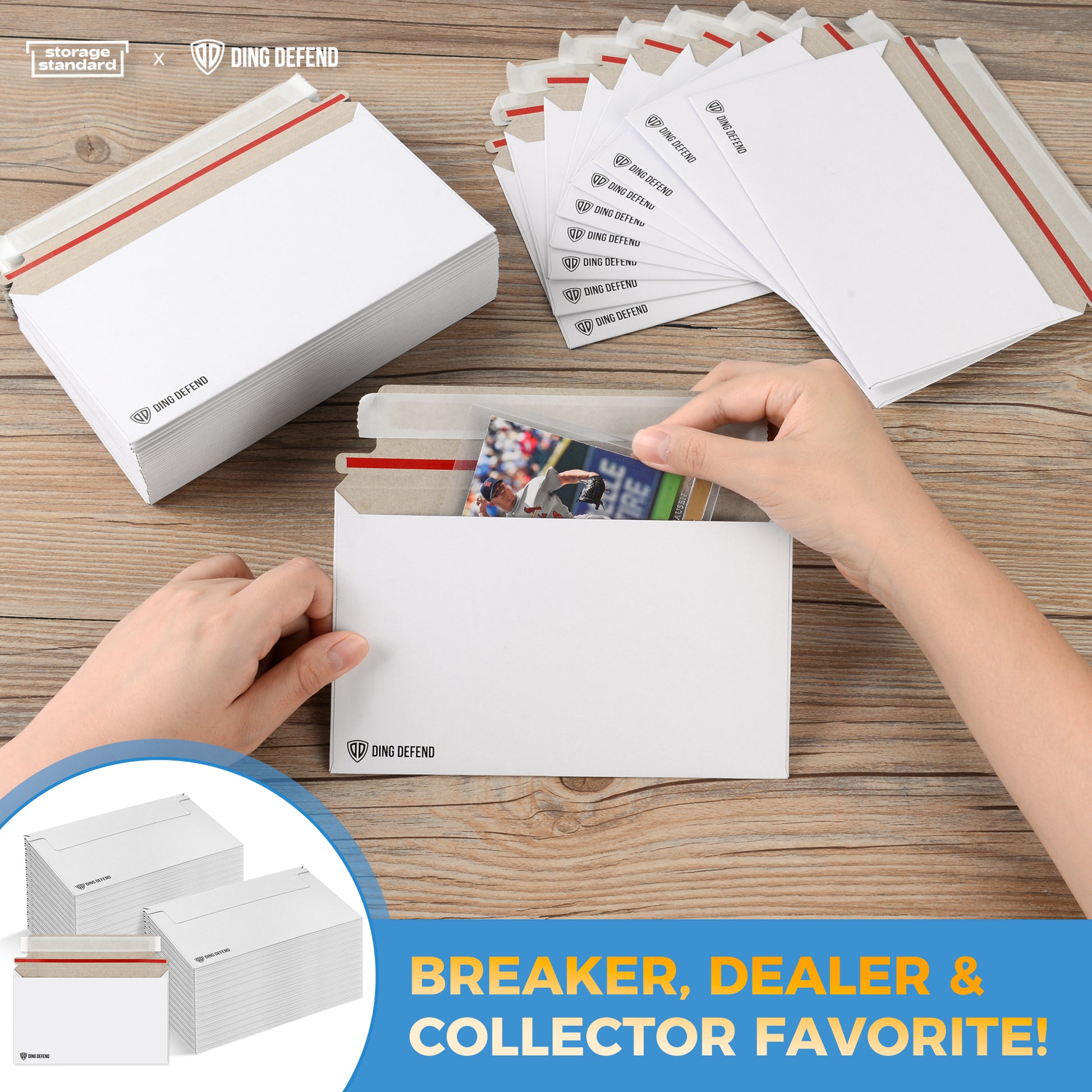 Ding Defend Card Shipping Kit Envelope Bubble Mailers - Includes 110 4