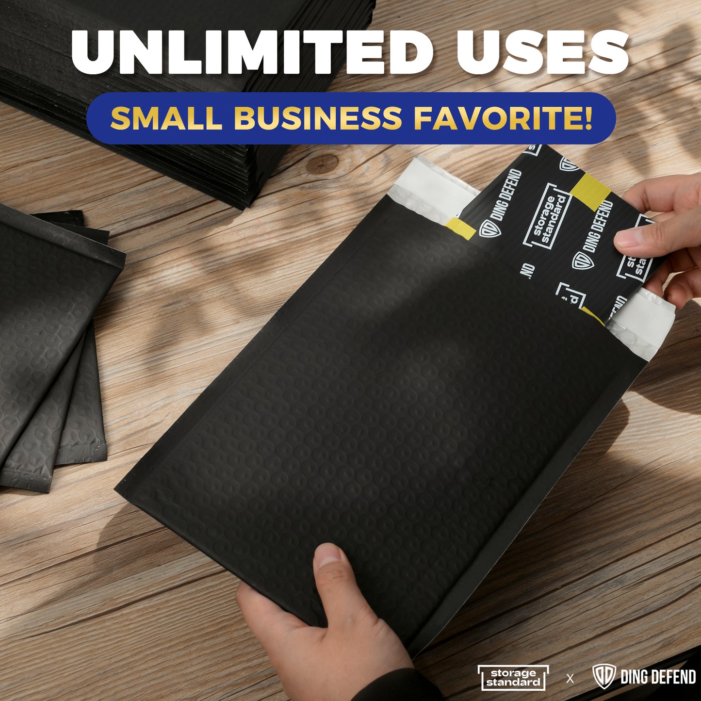 6" x 10" Bubble Mailers - Black