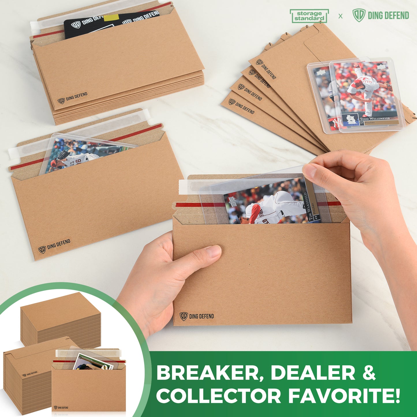 7’’ x 4.35’’  Machinable Card Shipping Envelopes - Kraft