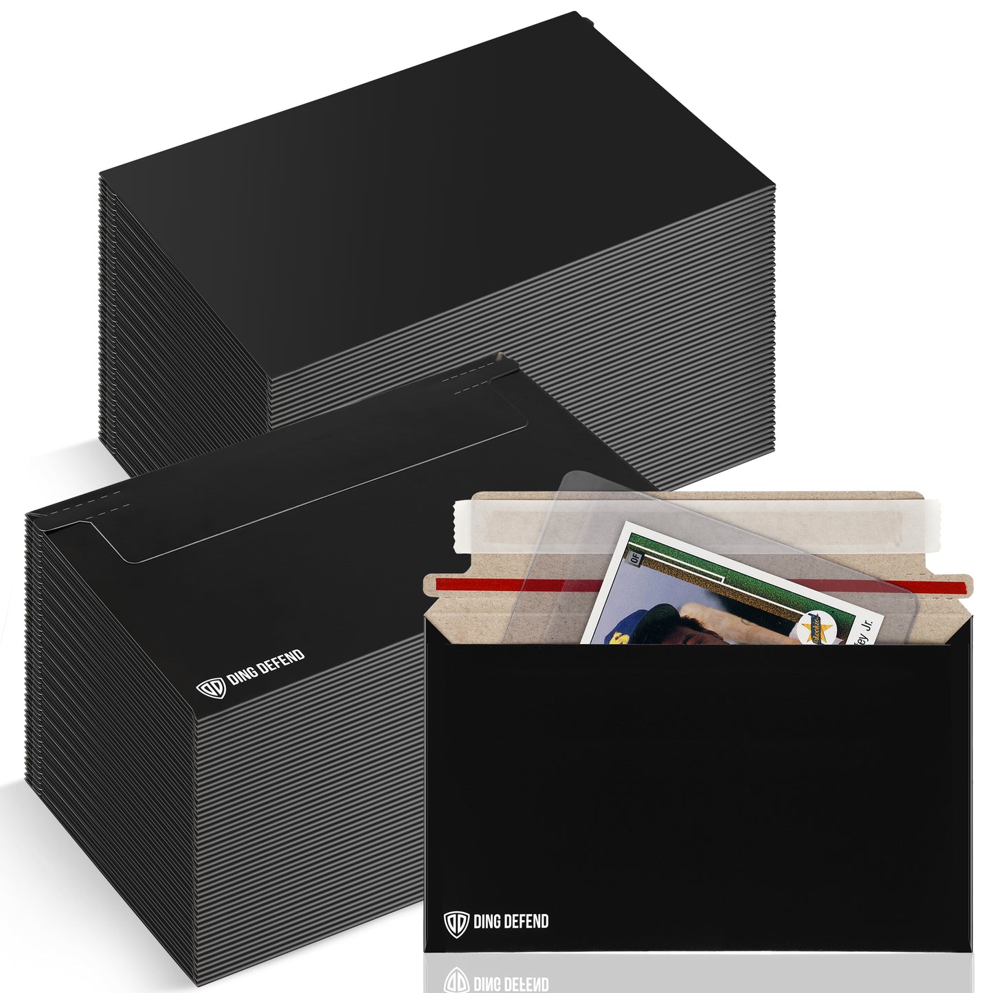 7’’ x 4.35’’  Machinable Card Shipping Envelopes - Black