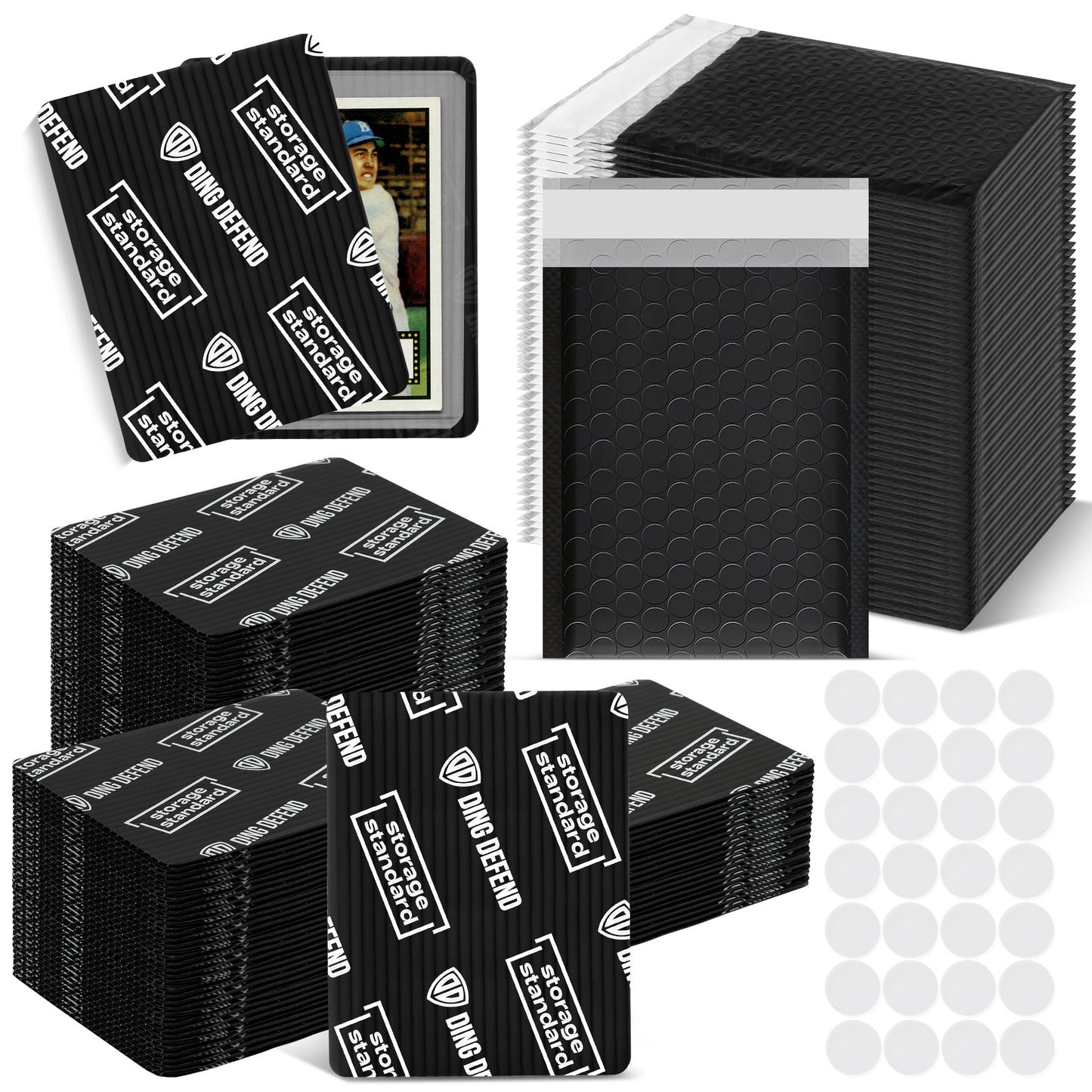 3.5’’ x 4.5" Card Shipping Complete Kits - Black