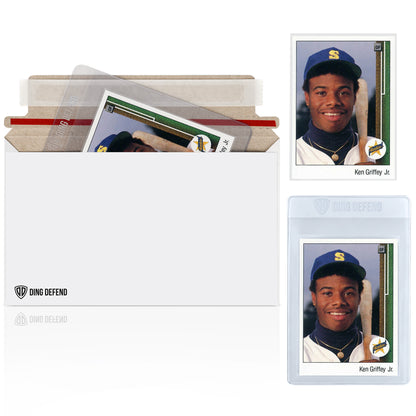 Trading Card Shipping Envelopes Kit 330 Count - 110 Pack Machinable Cards Mailers & 110 Pack Semi Rigid Holder & 110 Pack Penny Sleeves – Lightweight Shipping Solution With Easy Self Seal