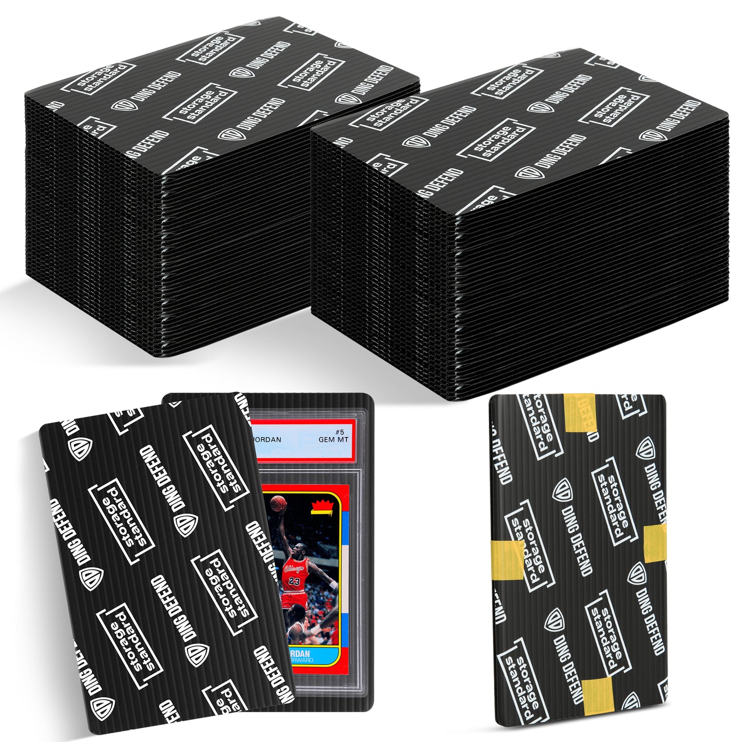 4'' x 6" Card Shipping Protectors - Classic Black