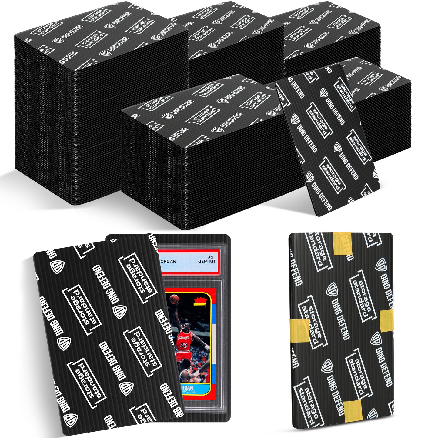 4'' x 6" Card Shipping Protectors - Classic Black