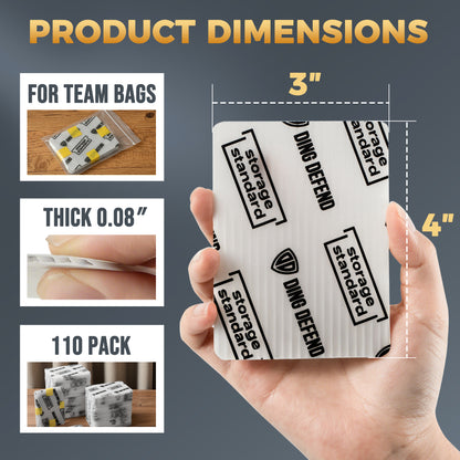 3" x 4" Team Bag Shipping Protectors - Classic White
