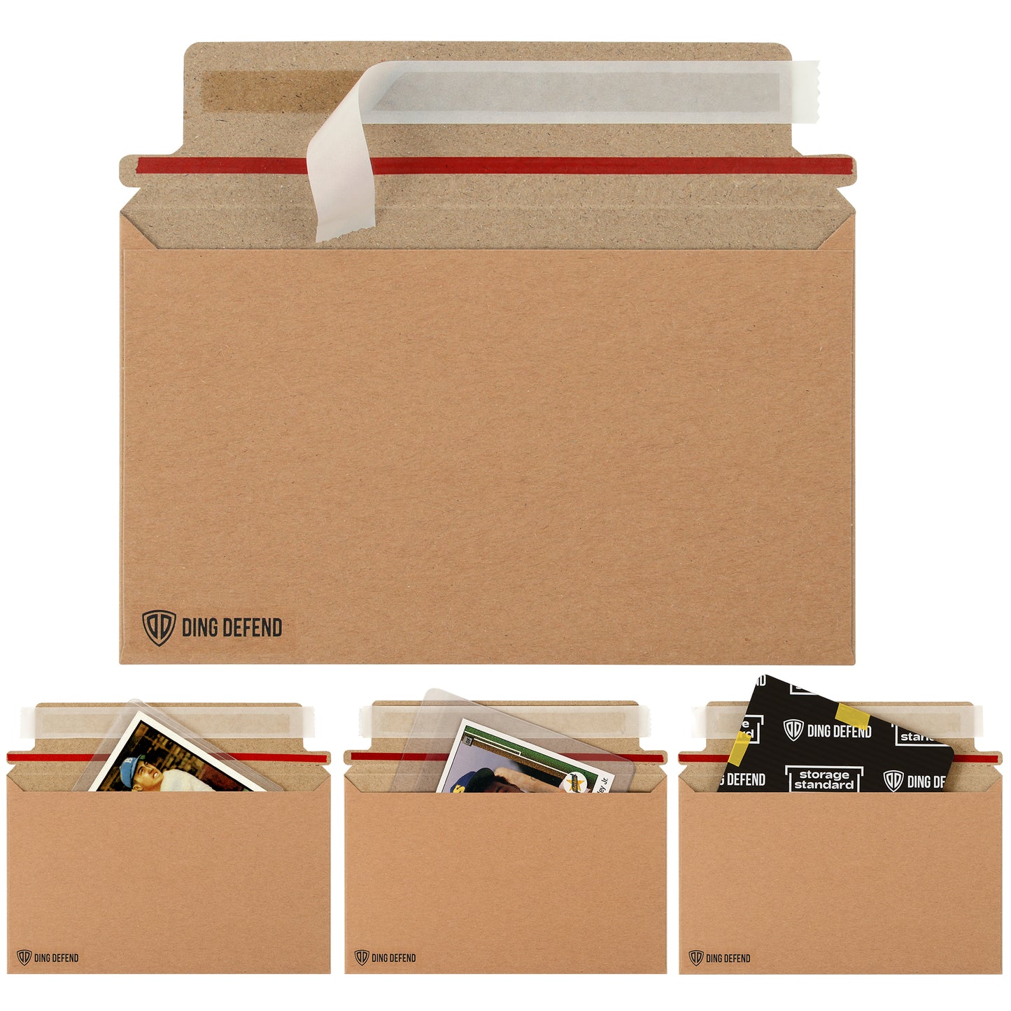 7’’ x 4.35’’  Machinable Card Shipping Envelopes - Kraft