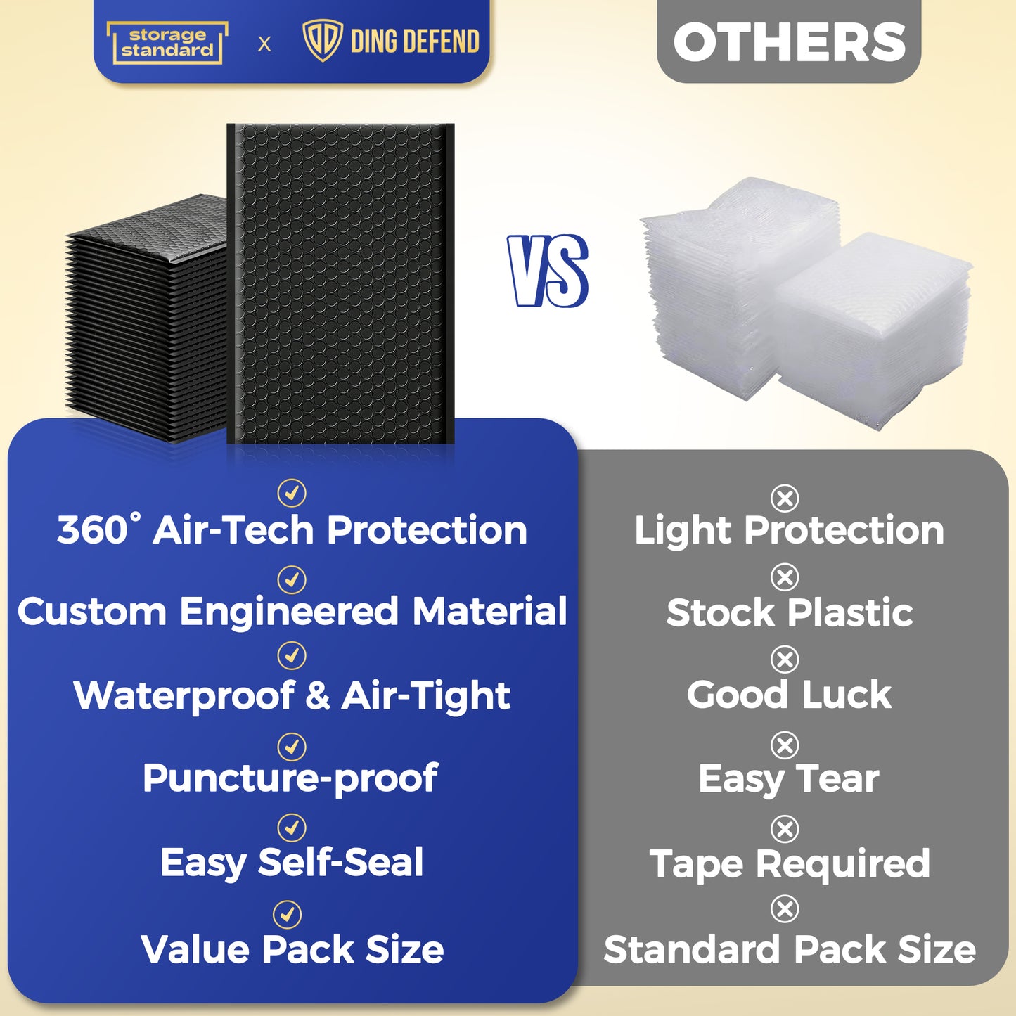6" x 10" Bubble Mailers - Black