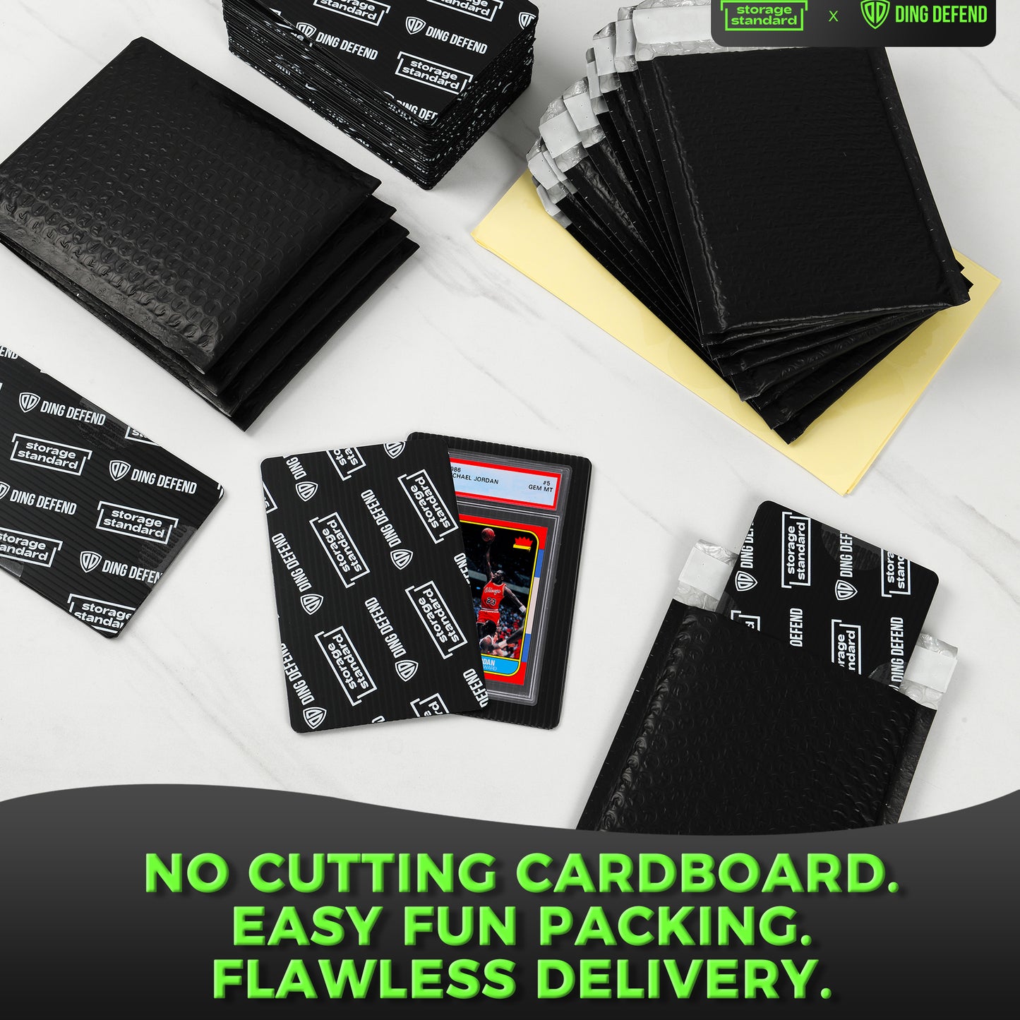 4" x 6" Card Shipping Complete Kits - Black