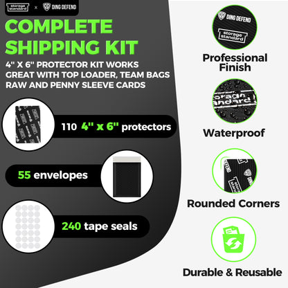 4" x 6" Card Shipping Complete Kits - Black