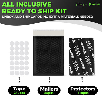 4" x 6" Card Shipping Complete Kits - Black