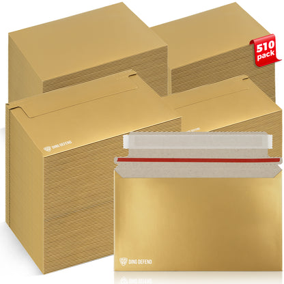 7’’ x 4.35’’  Machinable Card Shipping Envelopes - Gold