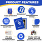 Trading Card Shipping Protectors, 3.5" x 4.5", Ding Defend Shipping Supplies, Blue Classic Baseball Design