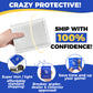 Trading Card Shipping Protectors, 3.5" x 4.5", Ding Defend Shipping Supplies, Blue Classic Baseball Design