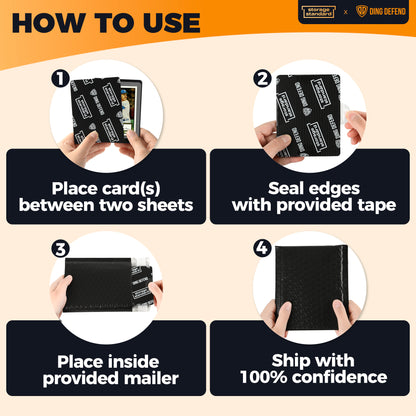 3.5’’ x 4.5" Card Shipping Complete Kits - Black