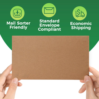 7’’ x 4.35’’  Machinable Card Shipping Envelopes - Kraft