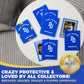 Trading Card Shipping Protectors, 3.5" x 4.5", Ding Defend Shipping Supplies, Blue Classic Baseball Design