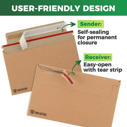 7’’ x 4.35’’  Machinable Card Shipping Envelopes - Kraft