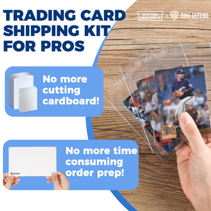 Trading Card Shipping Envelopes Kit 330 Count - 110 Pack Machinable Cards Mailers & 110 Pack Semi Rigid Holder & 110 Pack Penny Sleeves – Lightweight Shipping Solution With Easy Self Seal