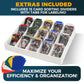 Trading Card Sorting Tray - Stackable Trading Card Organizer, 15-Compartment, White, Includes Dividers