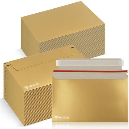 7’’ x 4.35’’  Machinable Card Shipping Envelopes - Gold